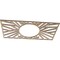 Ekena Millwork Hoover Wood Fretwork Pierced Ceiling Medallion, Hickory, 24"W x 12"H x 8 7/8"ID x 3/8"T CMWP24X12X0375HOHI - alternate 2